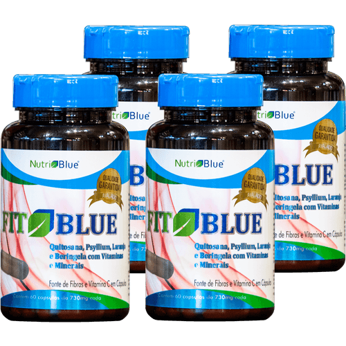 Promoção 4 frascos - Suplemento FitBlue em capsulas - Queimador de gordura localizada