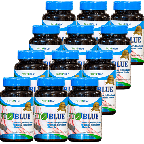 Promoção 12 frascos - Suplemento FitBlue em capsulas