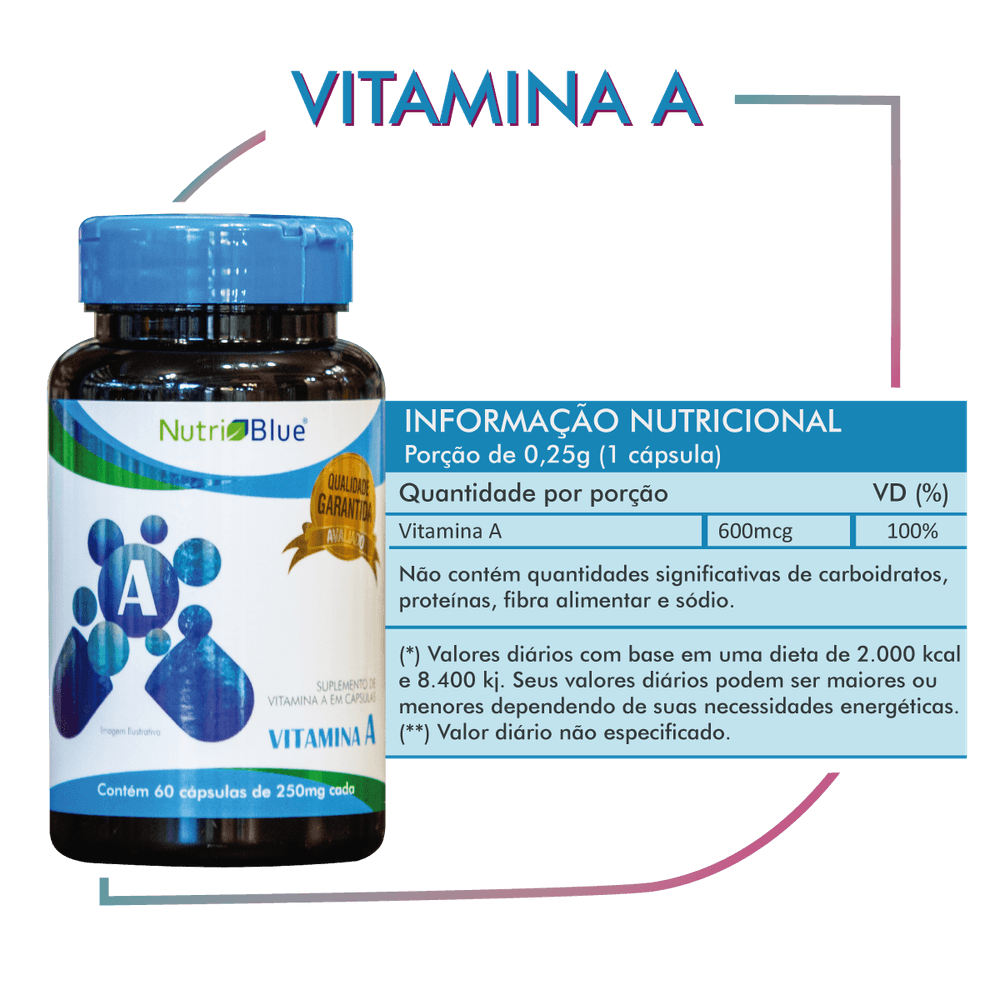 Promoção 4 Frascos De Suplemento Vitamina A Nutriblue - Nutriblue