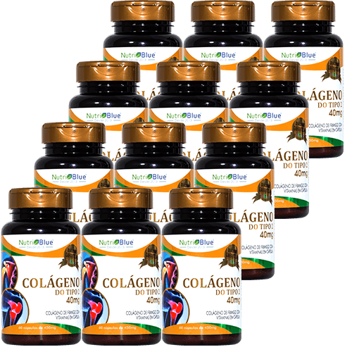 Promoção 12 Frascos - Colágeno Tipo 2 Uc II Em Capsulas Nutriblue