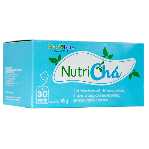 30 Sachês - Nutrichá - Chá Termogênico e Antioxidante Para Desinchar