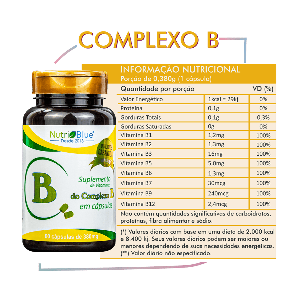 Complexo B Em Capsulas Nutriblue Pelo Melhor Preço Para Você Comprar ...