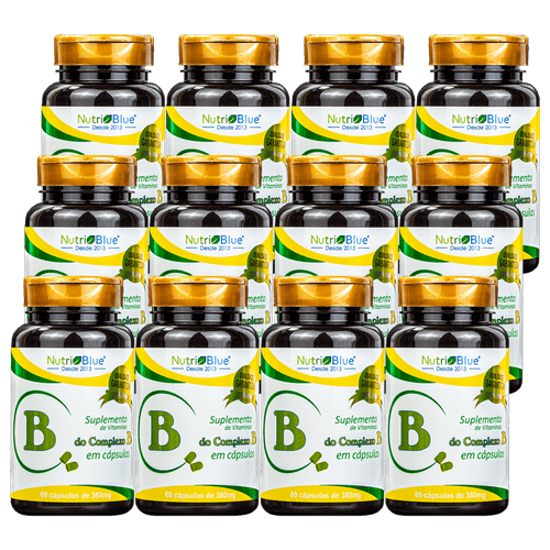 Promoção 12 frascos - Complexo B em Capsulas Nutriblue