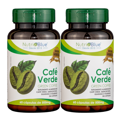 Promoção 2 frascos - Café verde (Green coffee) em Capsulas Nutriblue