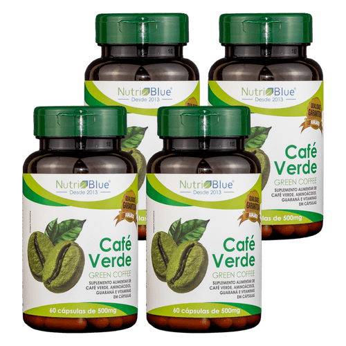 Promoção 4 frascos - Café verde (Green coffee) em Capsulas Nutriblue