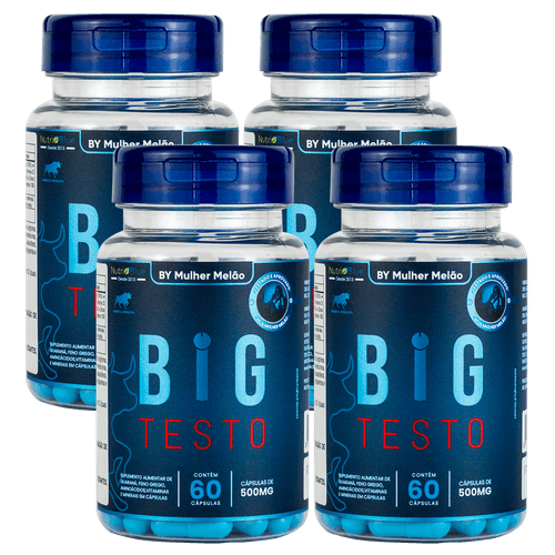 4 Frascos - BIG TESTO Nutriblue