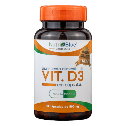 Vitamina D3 Em Capsulas Super Concentrado 2.000 UI NUTRIBLUE