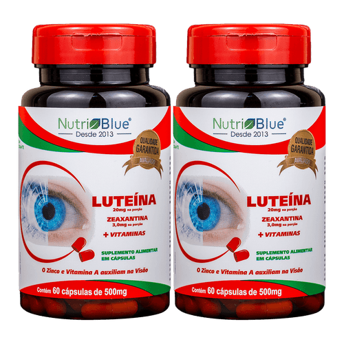 Promoção 2 Frascos - Luteína e Zeaxantina 500mg 60 Cápsulas