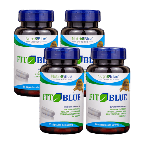 Promoção 4 frascos - Suplemento FitBlue em capsulas