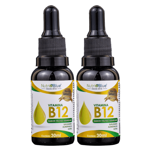 Vitamina B12 Gotas Sublingual 30ml - 2 Frascos