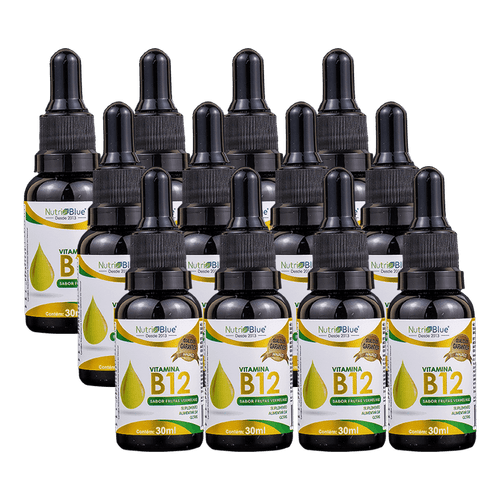 Vitamina B12 Gotas Sublingual 30ml - 12 Frascos