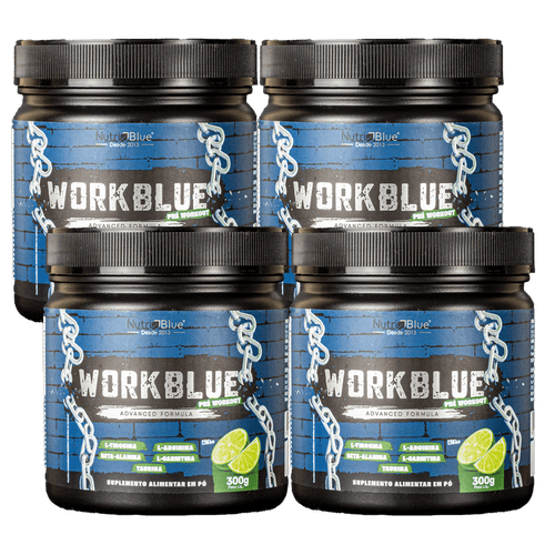 Pré-Treino Nutriblue (WorkBlue) - 4 Frascos