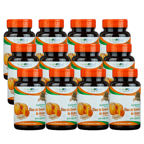 Promoção 12 Frascos - Óleo de Abóbora 60 Caps de 1400mg cada