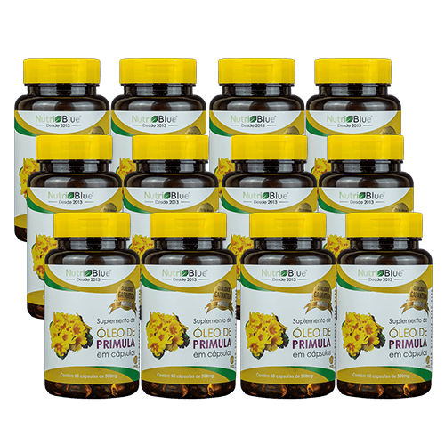 Promoção 12 frascos - Óleo de Primula Em Capsulas 500mg Nutriblue